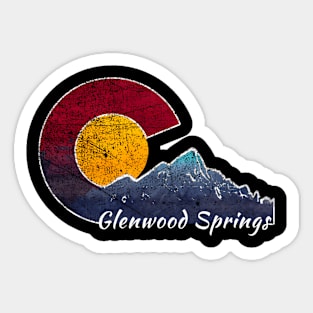 Glen Springs Colorado Flag Themed Sticker